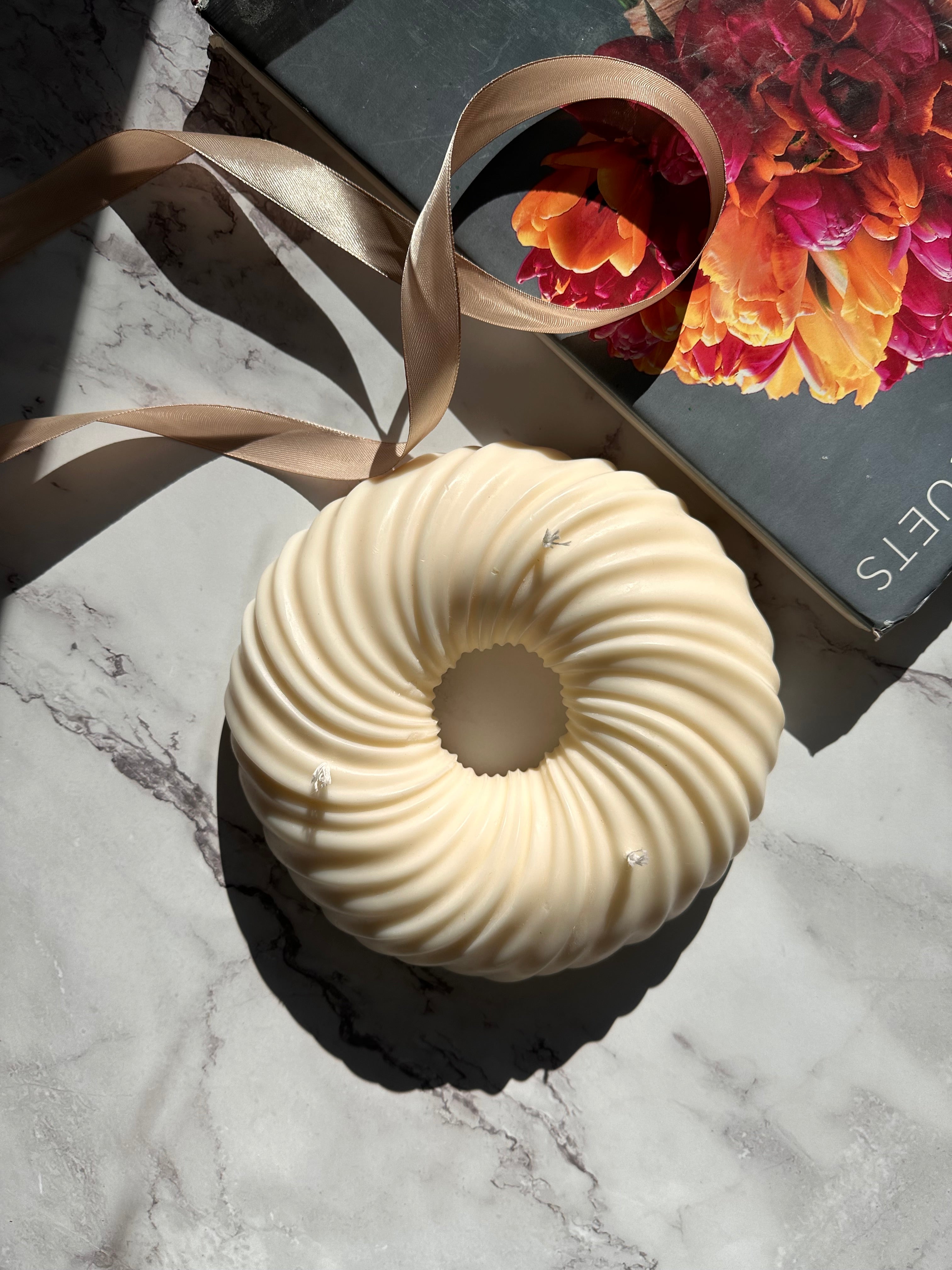 Large Donut Cake Candle